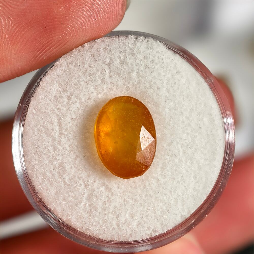 4.70ct Orange Sapphire (Glass Filled) Oval Cut Gemstone